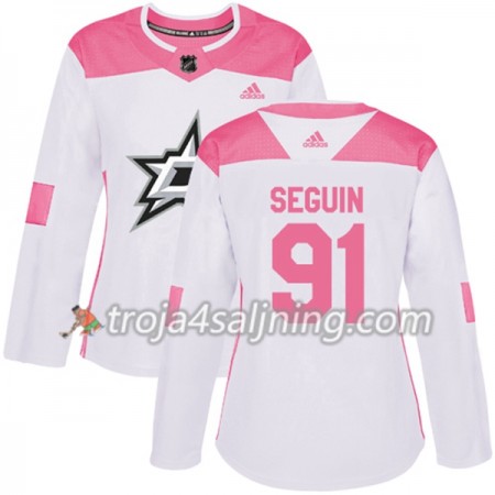 Dallas Stars tröja Tyler Seguin 91 Vit 2017-2018 Adidas Rosa Fashion Authentic - Dame NHL Tröjor